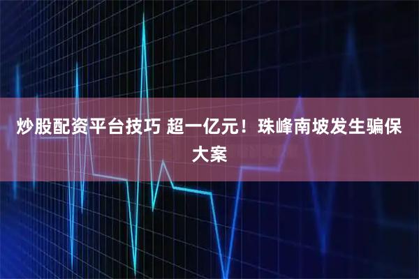 炒股配资平台技巧 超一亿元！珠峰南坡发生骗保大案