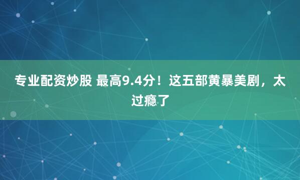 专业配资炒股 最高9.4分！这五部黄暴美剧，太过瘾了